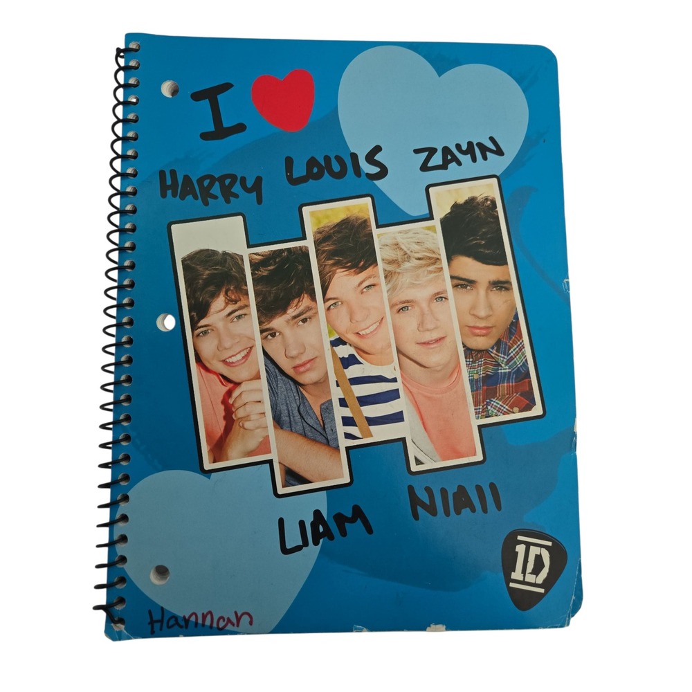 ONE DIRECTION 1D‎ Spiral Notebook Harry Liam Louis Niall Zayn School 2013